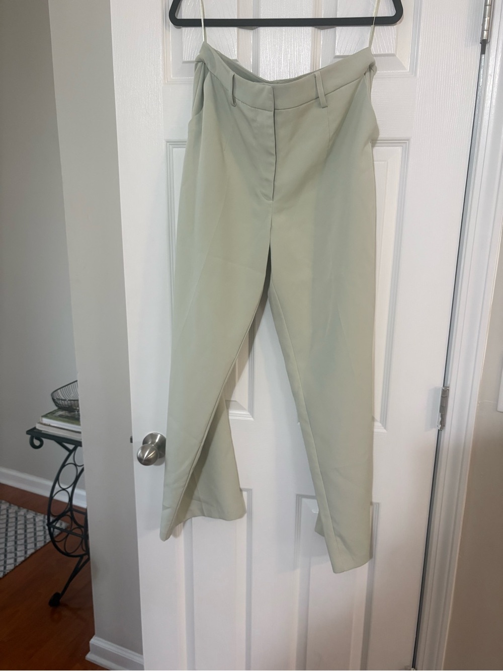 Avec Les Filles Tailored High-Waist Pants in Light Sage